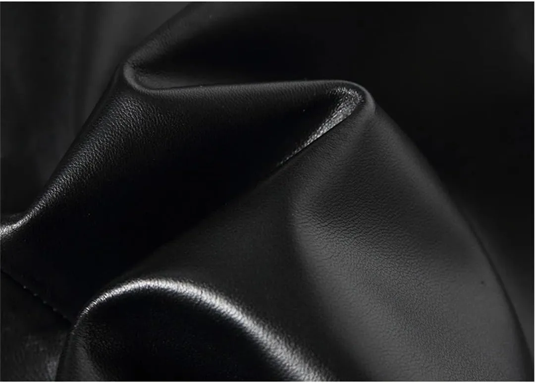 Women Genuine Leather High Waist Midi Black Long Mujer Real Skin Customer Pleated Jupe Skirt