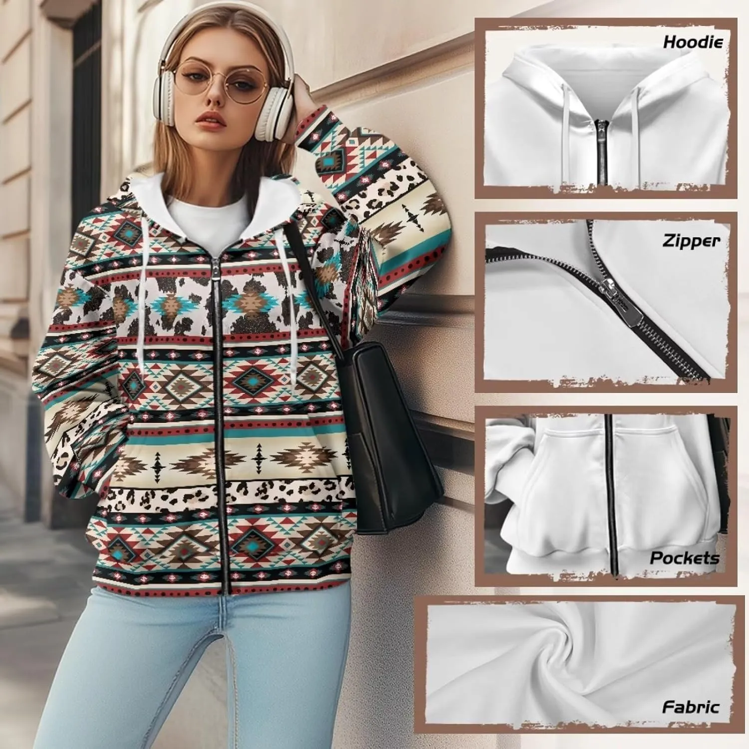 Women Oversized Hoodies Zip Up Sweatshirt Fall Clothes Hooded Sweater Fall Winter Jacket for Workout, XS-XL