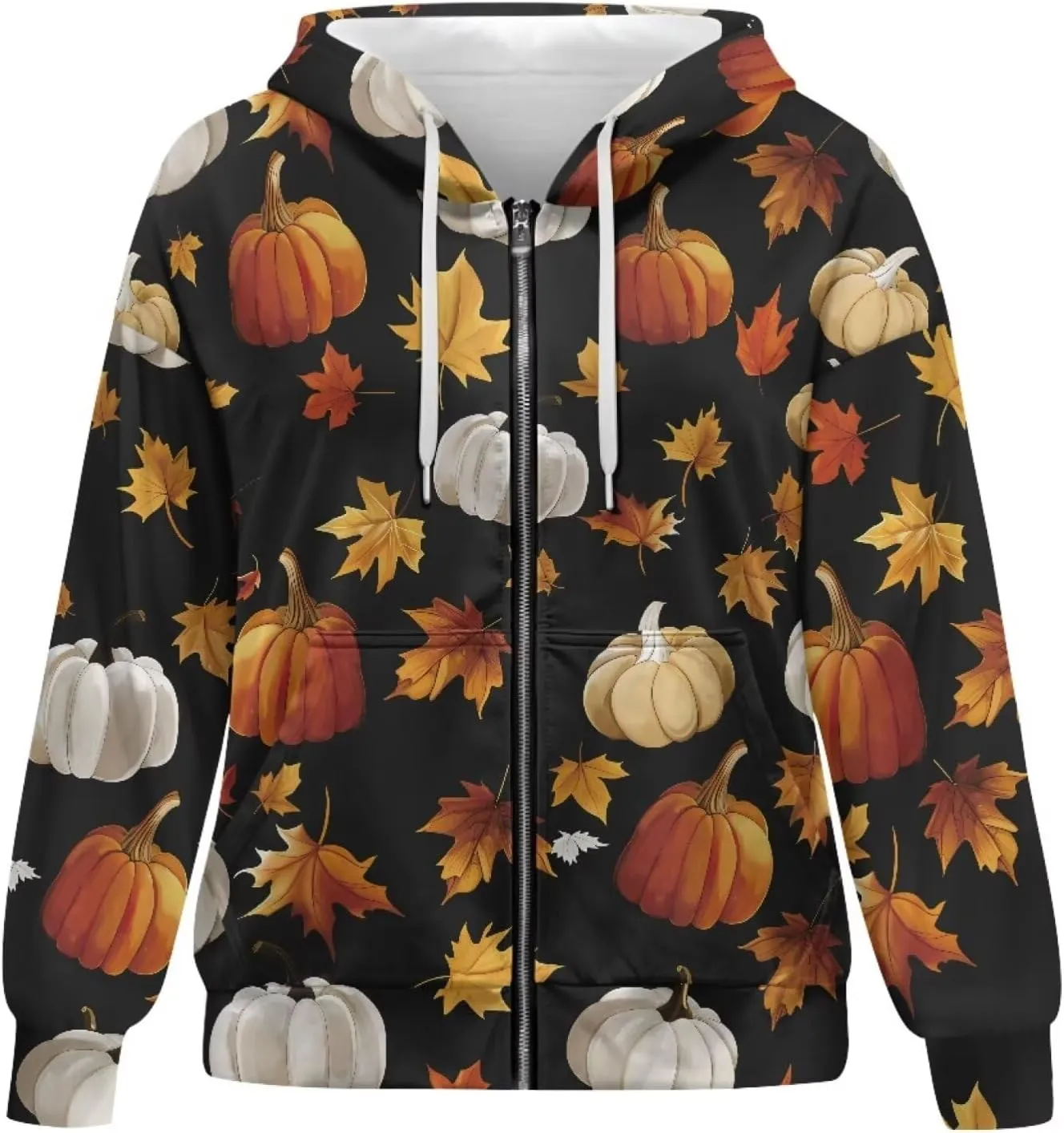Women Oversized Hoodies Zip Up Sweatshirt Fall Clothes Hooded Sweater Fall Winter Jacket for Workout, XS-XL