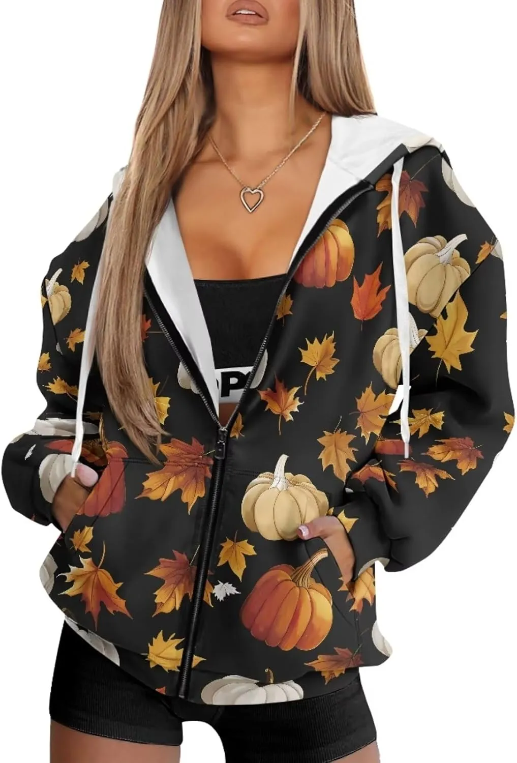 Women Oversized Hoodies Zip Up Sweatshirt Fall Clothes Hooded Sweater Fall Winter Jacket for Workout, XS-XL
