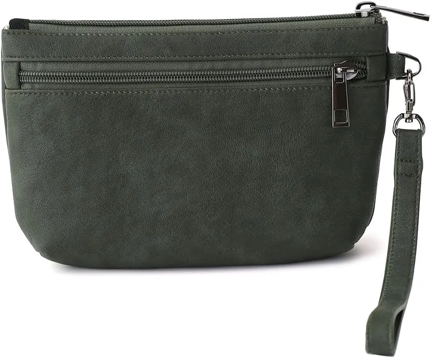 Women Zipper Wristlet Wallet with Coin Pocket