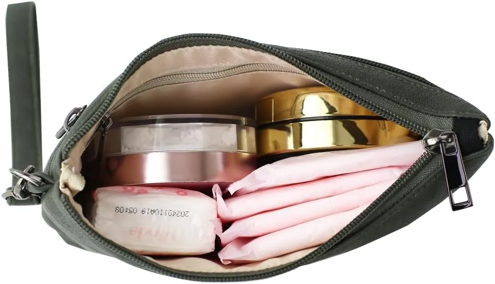 Women Zipper Wristlet Wallet with Coin Pocket