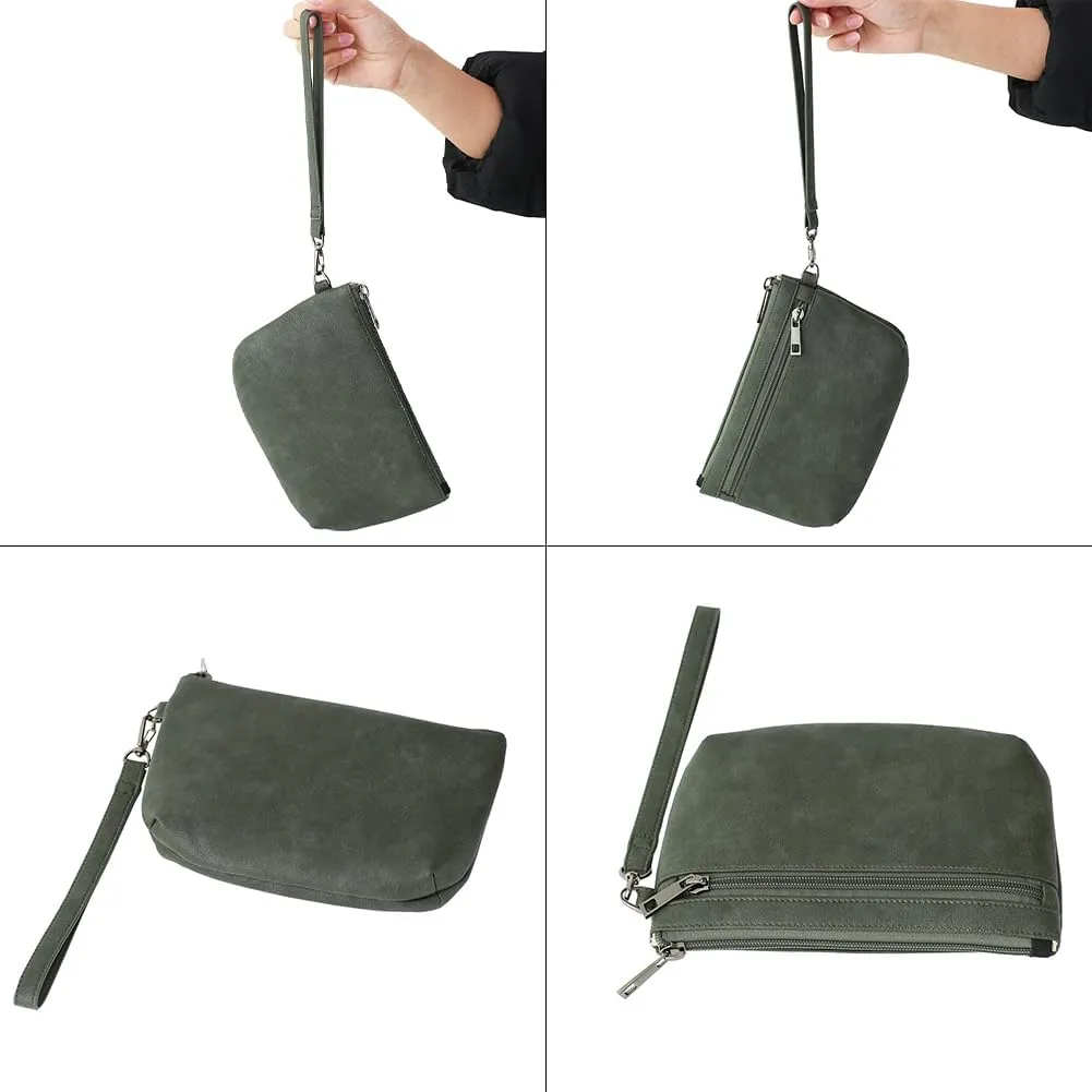 Women Zipper Wristlet Wallet with Coin Pocket