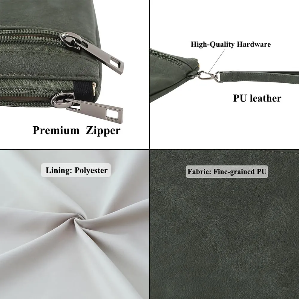 Women Zipper Wristlet Wallet with Coin Pocket