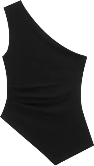 Women's Asymmetric Solid Color Tank Top Casual Slim Fit Slant Neck Camisole
