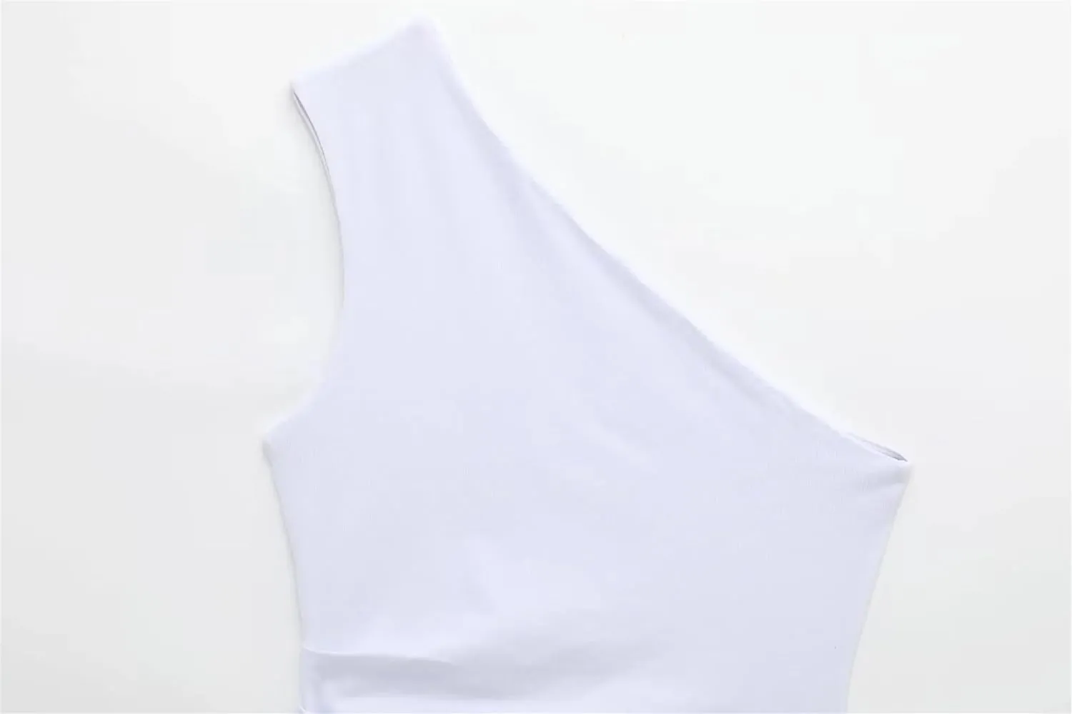 Women's Asymmetric Solid Color Tank Top Casual Slim Fit Slant Neck Camisole