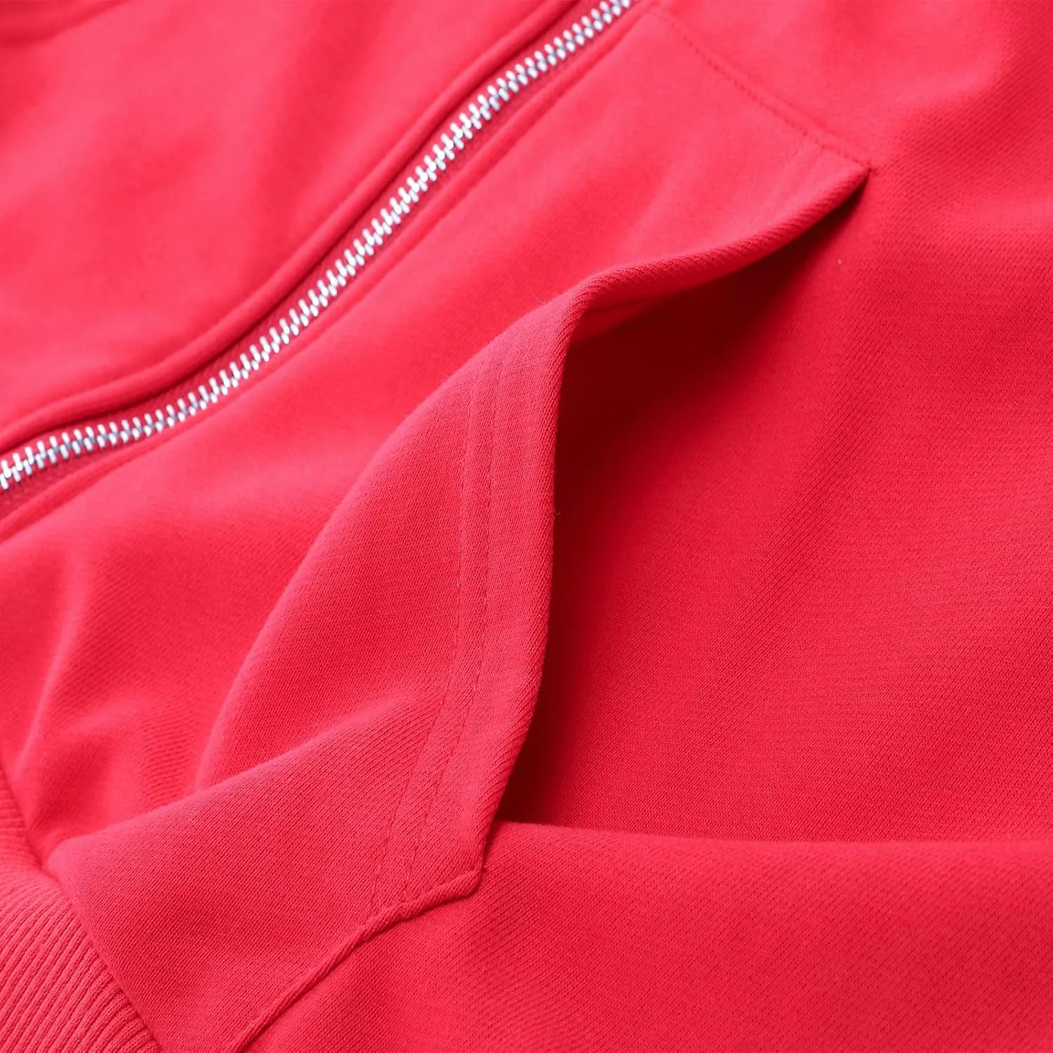 Women's Cropped Zip Up Hoodie Casual Long Sleeve Workout Hooded Sweatshirt Coat