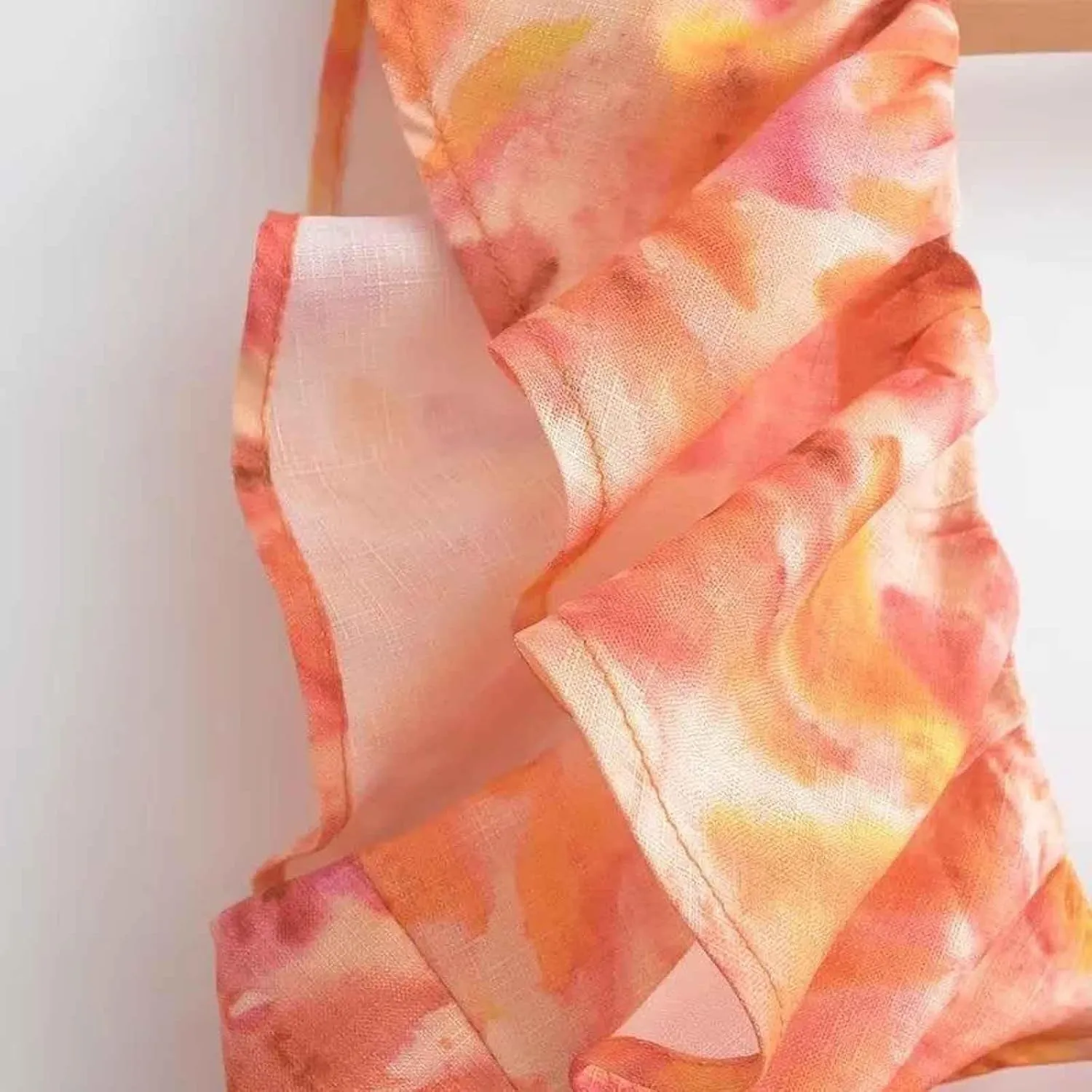 Womens Deep V Neck Halter Sleeveless Mini Dress Backless Boho Floral Print Ruffle Hem Flare Dresses Flowy Spring Summer Dress