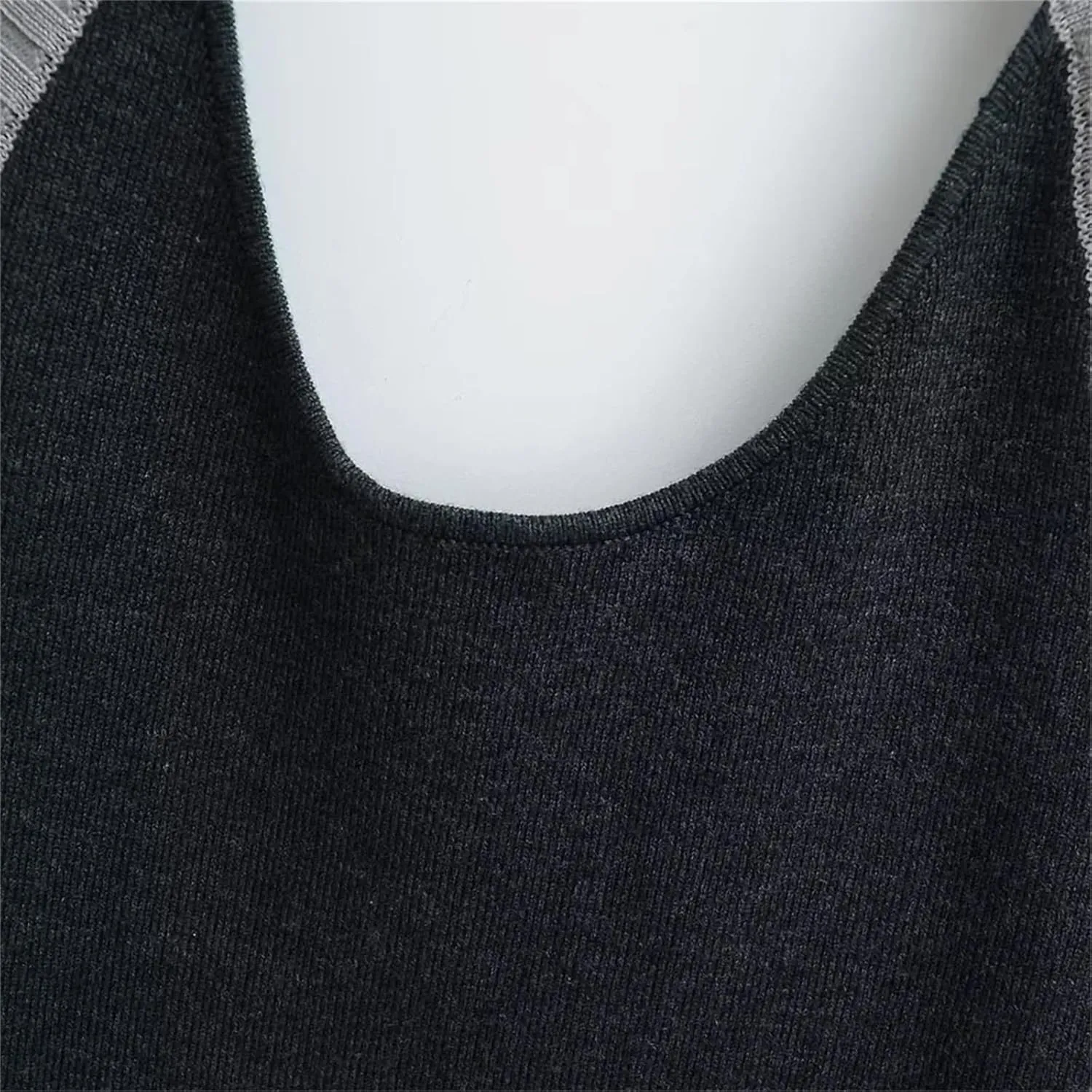 Women's Round Neck Backless Camisole Contrast Textured Straps Casual Slim Fit Tank Top