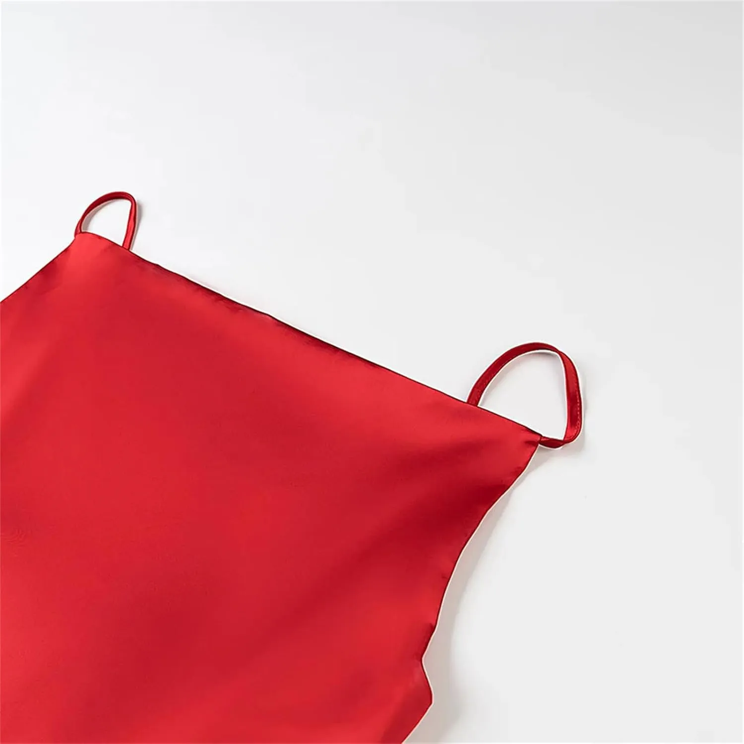 Women's Satin Solid Color Camisole Casual Slim Square Neck Backless Sleeveless Top