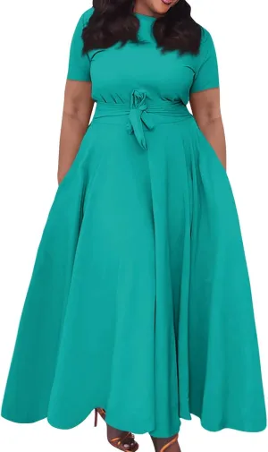 Womens Summer Dresses Summer Casual Aline Short Sleeve Dress Floral Beach Midi Dresses Flowy Tshirt Dress with Pockets