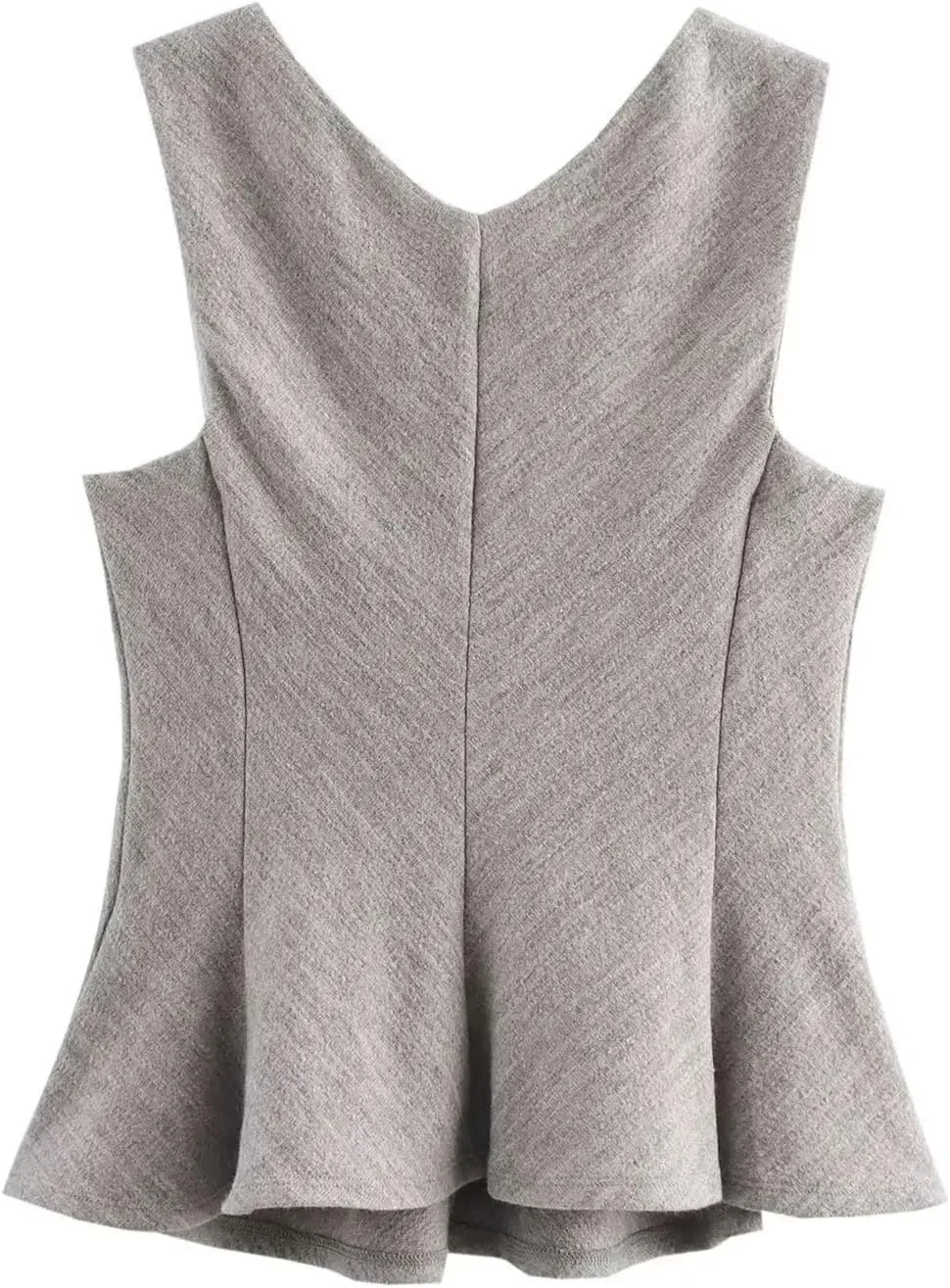 Women's Textured Skirt-Style Hem Tank Top Casual Slim Fit V-Neck Sleeveless Camisole