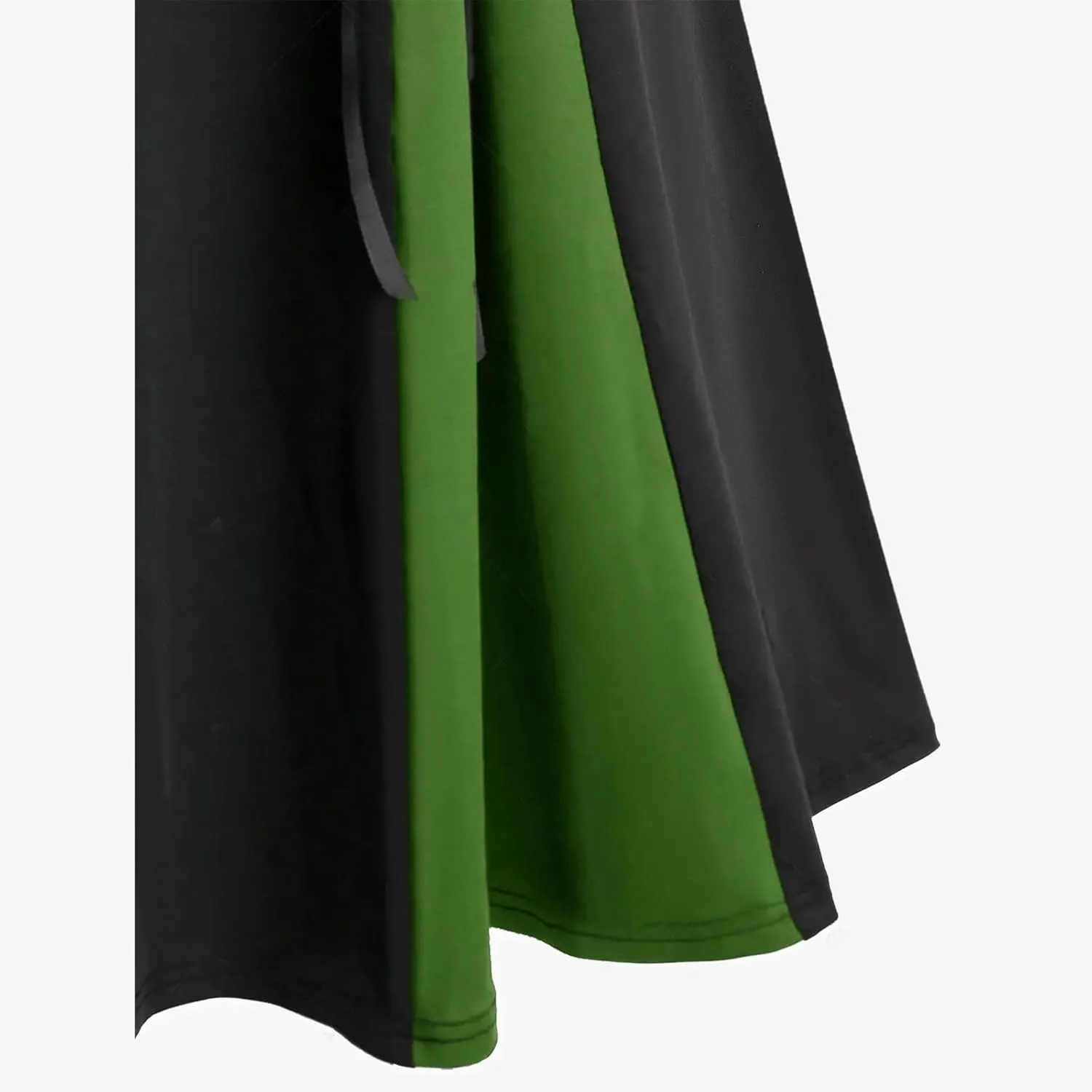 Women's Vintage Gothic Long Skirt High Waist Patchwork Bandage Pleated Midi Skirt Fashion Retro Court Skirts
