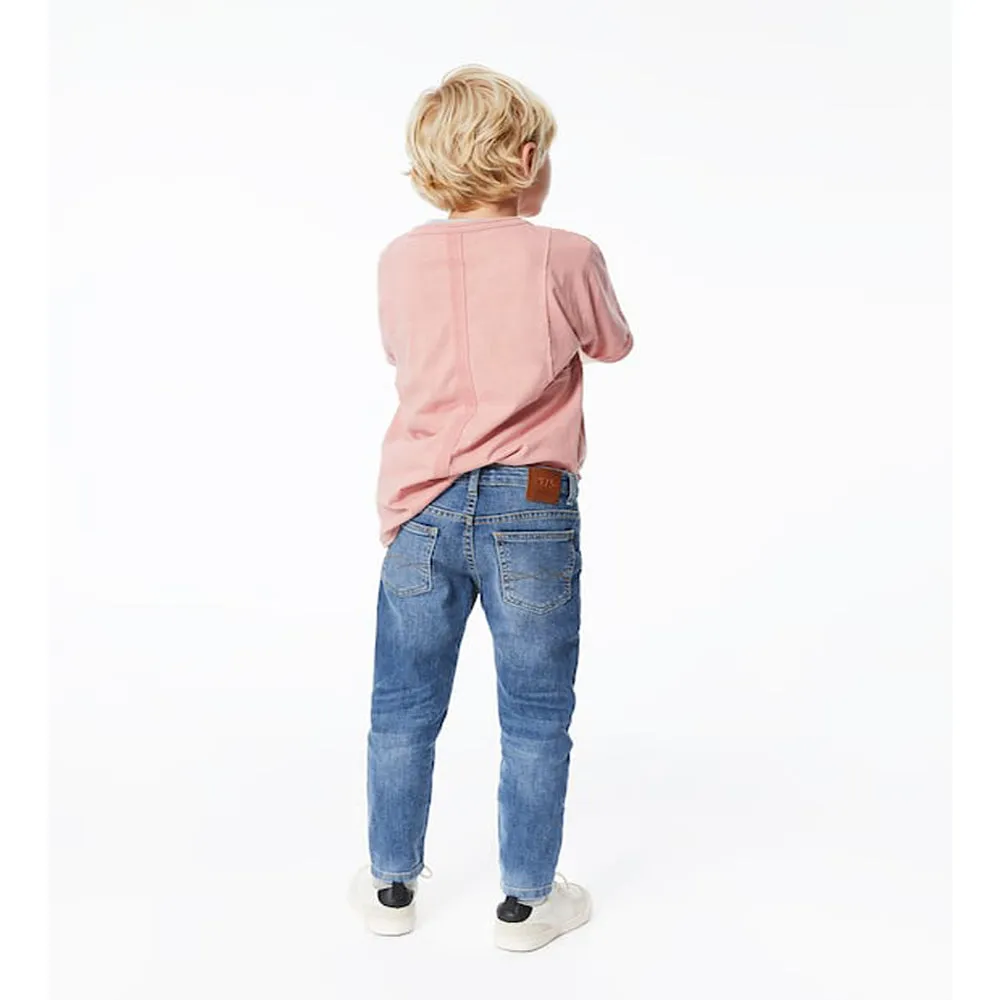 ZR Boys 1975 Slim Fit Stretchable Mid Blue Denim 1218